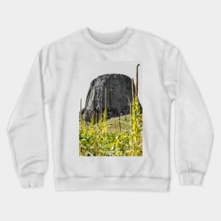 Devils Tower From Red Beds Trail Crewneck Sweatshirt